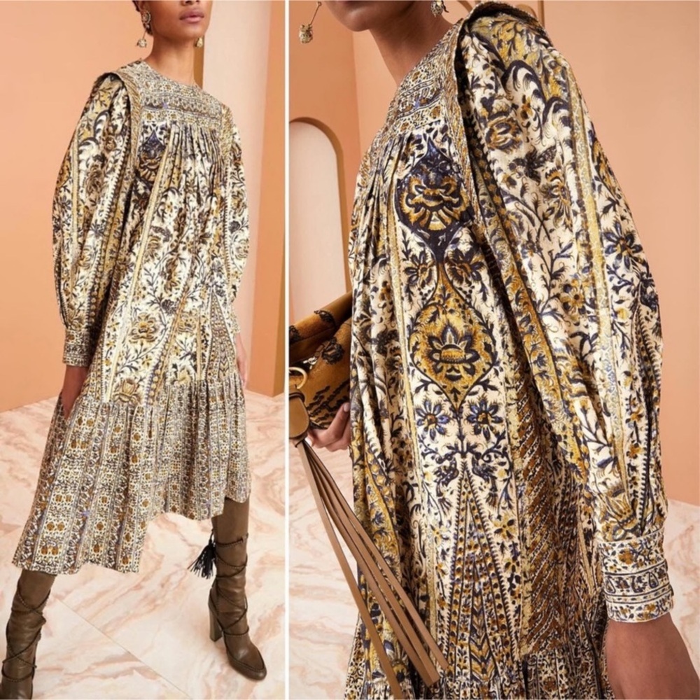 ULLA JOHNSON Hannah Corduroy Midi Dress Sz 4